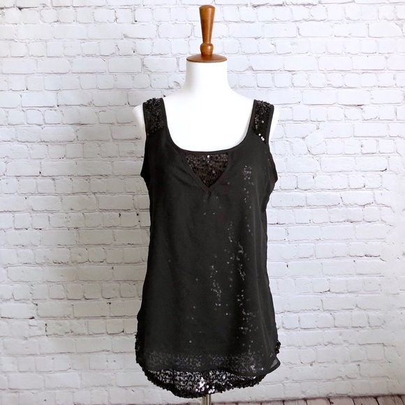 Cacheia Ss Top Black Patt Silver L